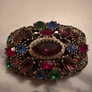 Vintage MCM multicolor brooch